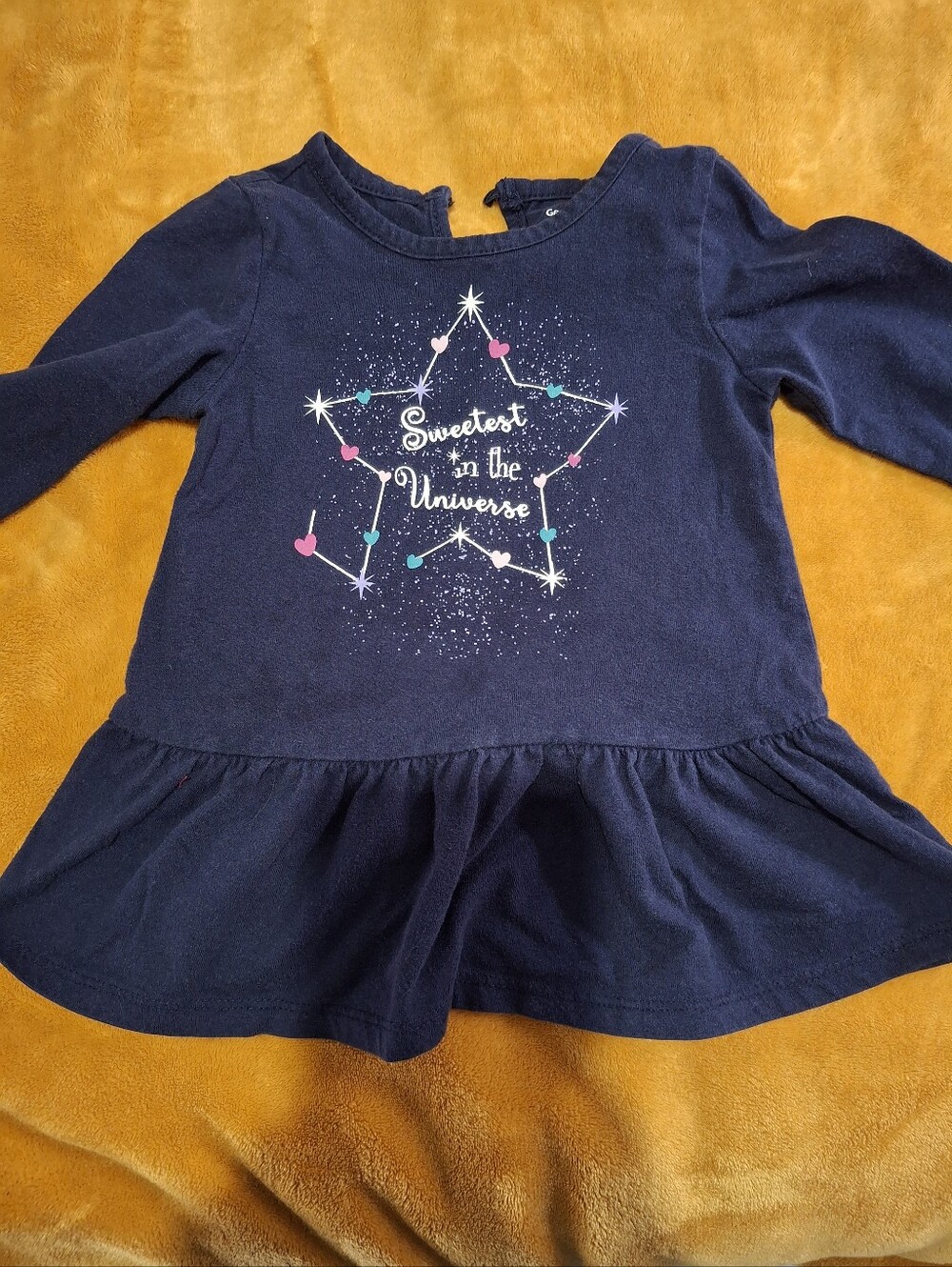 George Navy Star & Heart Graphic Peplum Top